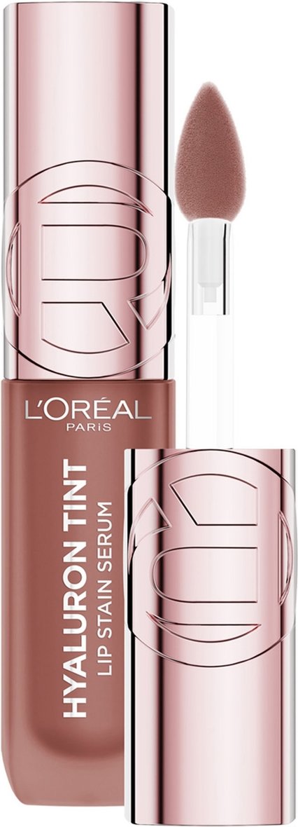 L'Oréal Paris Hyaluron Tint Lip Stain Serum, Hydrating Lip Stain (Various Shades) - 485 Nude Espresso