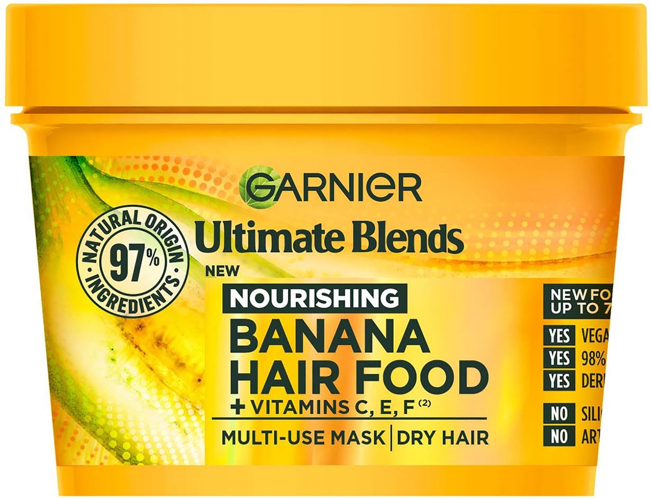 Garnier Ultimate Blends Hair Food Banana 3-in-1 Dry Hair Mask Treatment 390ml