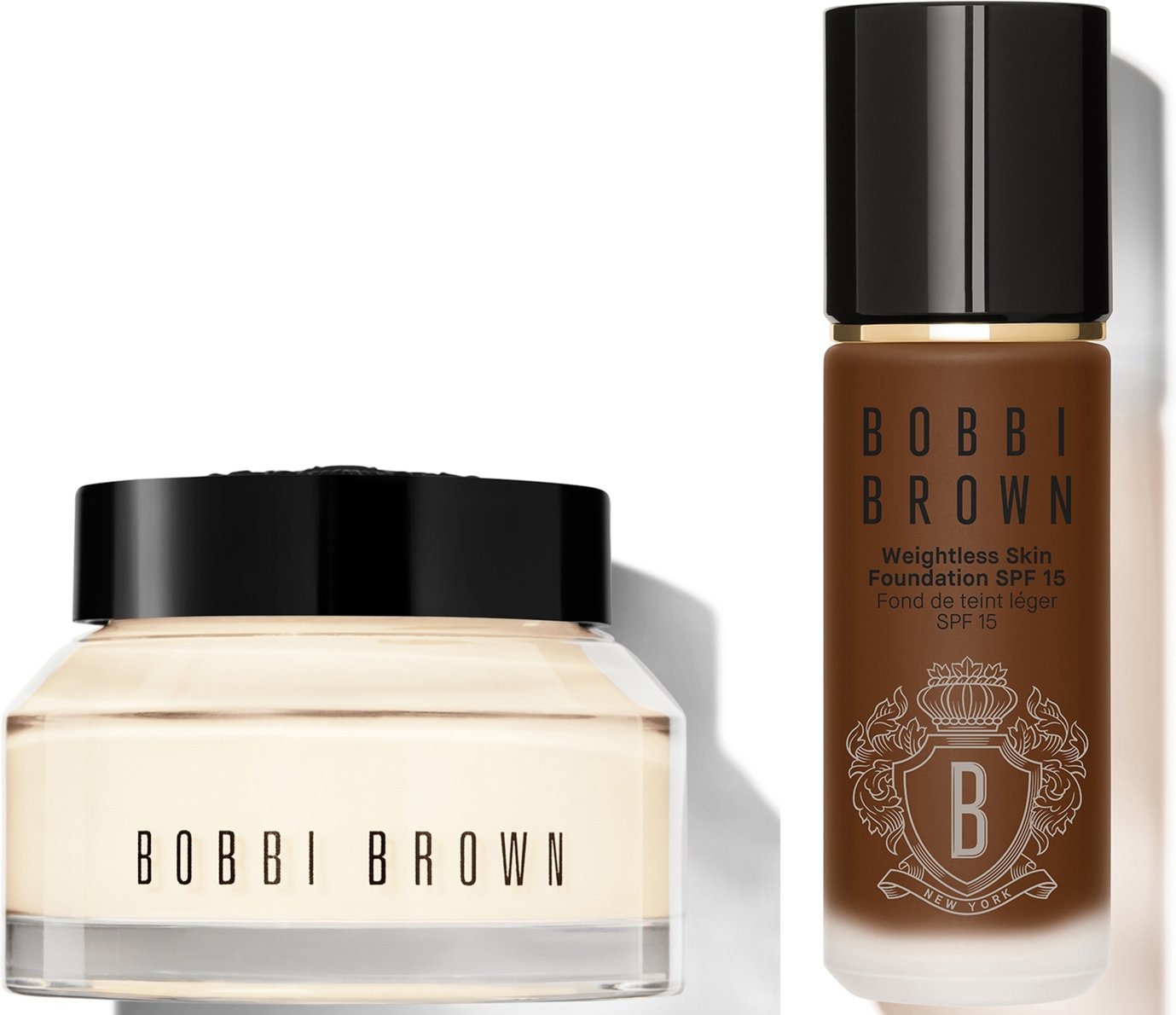 Thumbnail - Bobbi Brown 24-hour Hydration Duo - Vitamin Enriched Face Base & Foundation Bundle (Various Shades) - Neutral Chestnut