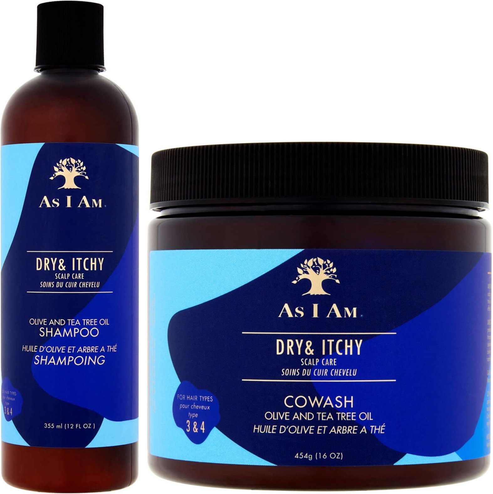 As I Am Dry & Itchy Scalp Care Olive and Tea Trea Oil Shampoo & Co-Wash