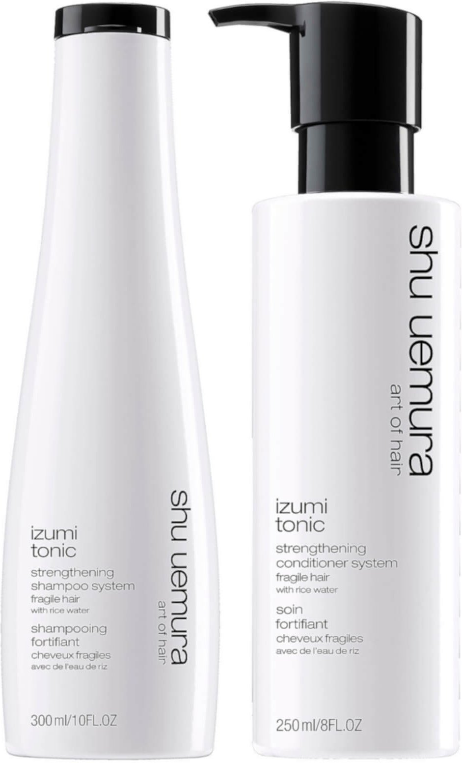Shu Uemura Art of Hair Izumi Tonic Rice Water Shampoo and Conditioner Routine