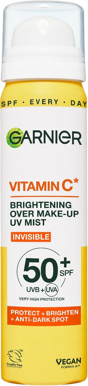 Garnier Vitamin C Brightening Over Make-Up UV Mist Invisible with SPF50+ and Vitamin C 75ml