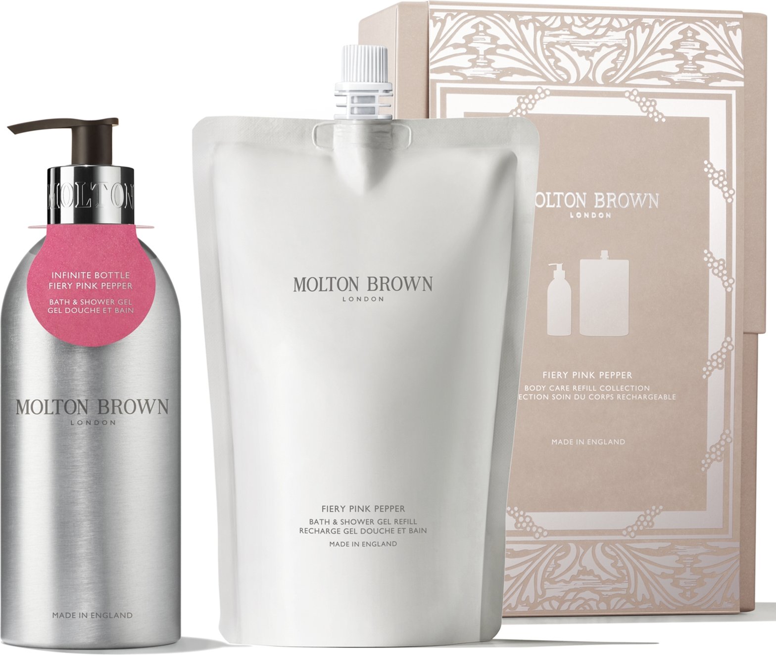 Molton Brown Fiery Pink Pepper Body Care Refill Gift Set