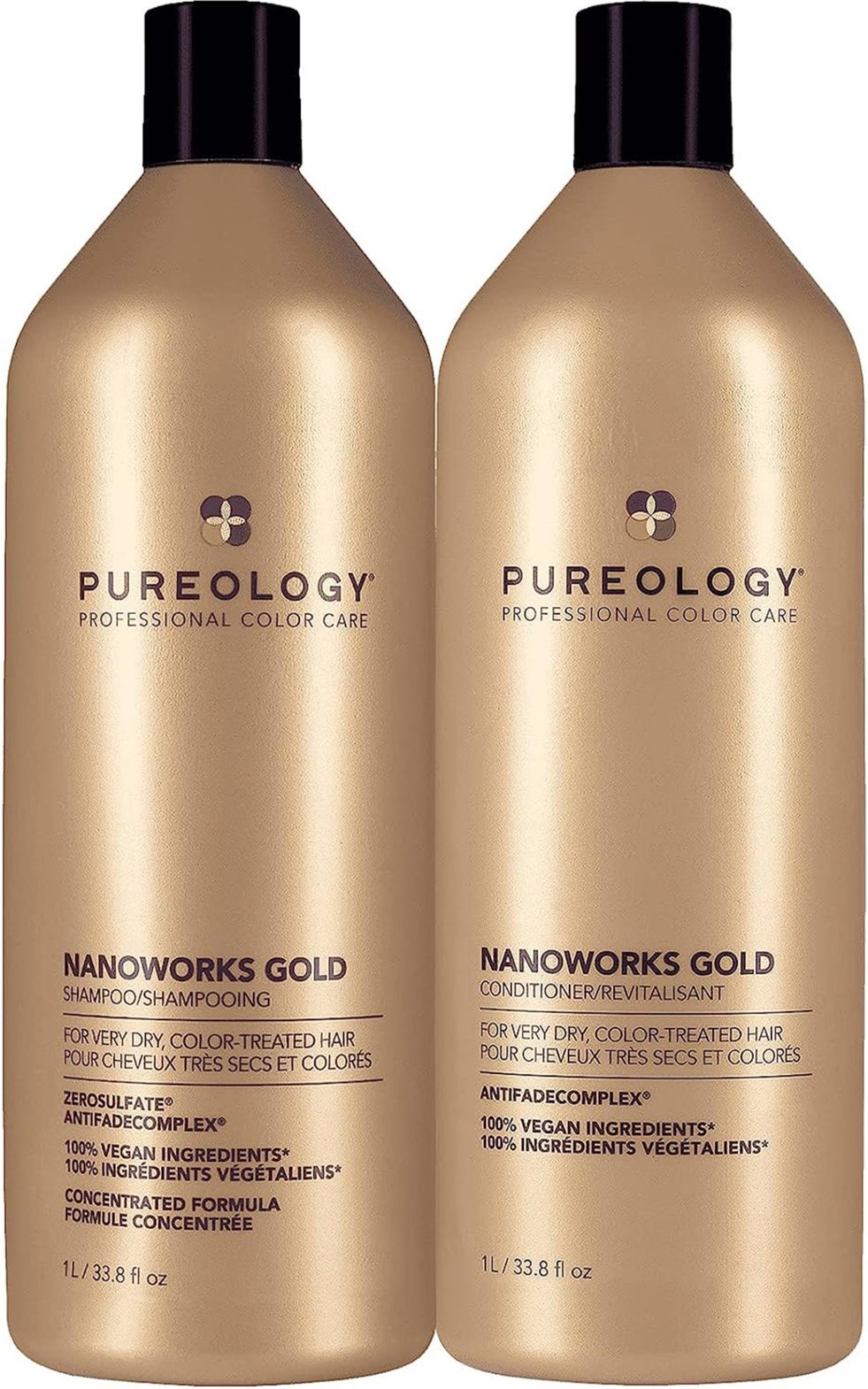 Pureology Nanoworks Gold Shampoo and Conditioner Routine For Very Dry, Colour Treated Hair
