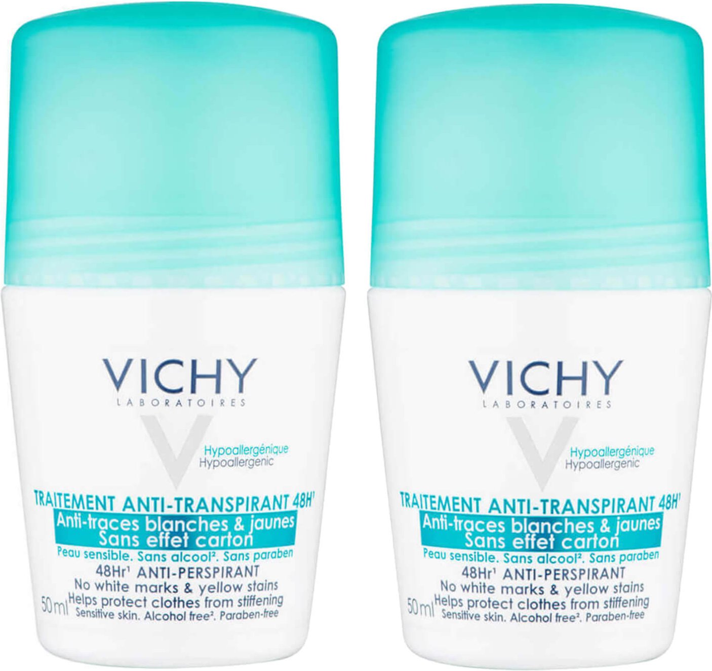 VICHY No Marks Roll-on Deodorant Duo 50ml