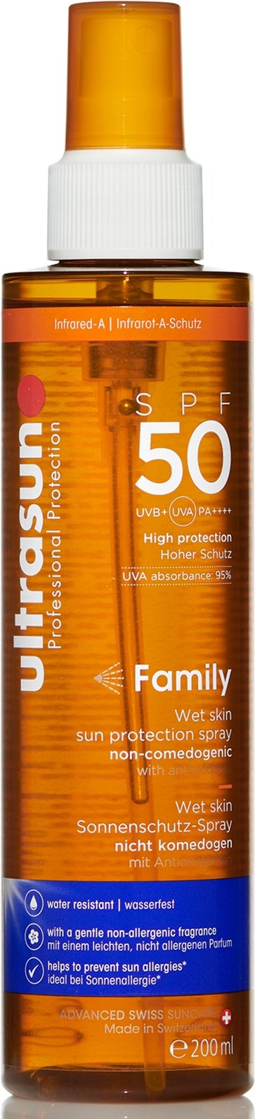 Ultrasun Family Wet Skin Spray SPF50 200ml