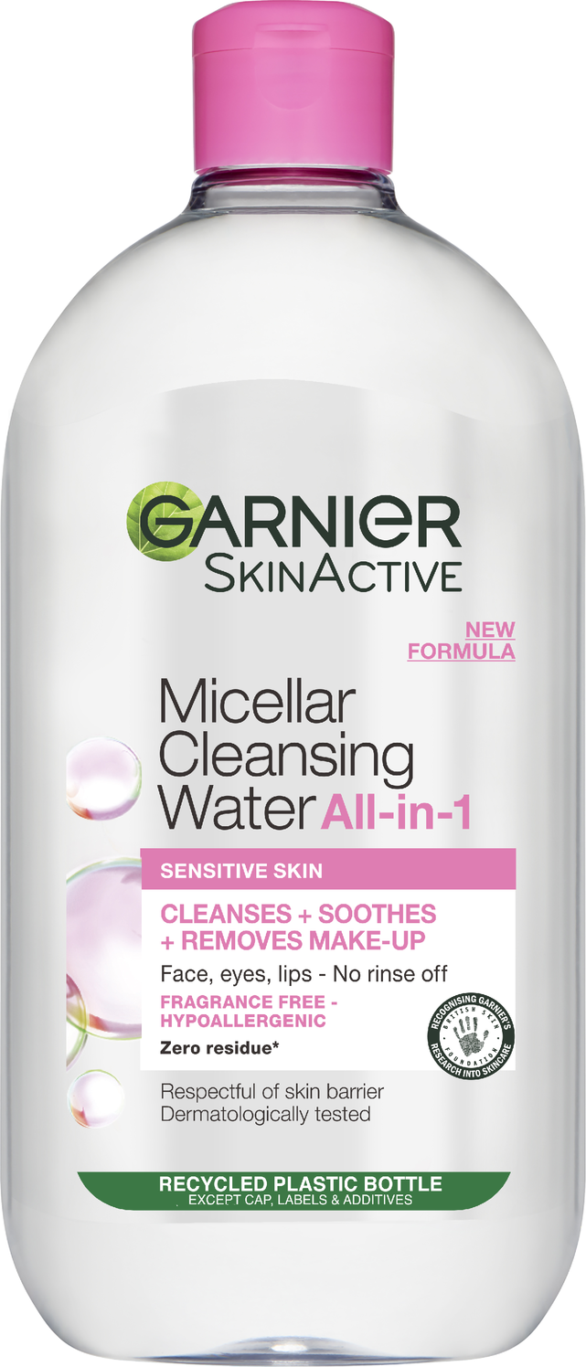 Garnier Micellar Water Facial Cleanser and Makeup Remover for Sensitive Skin 700ml