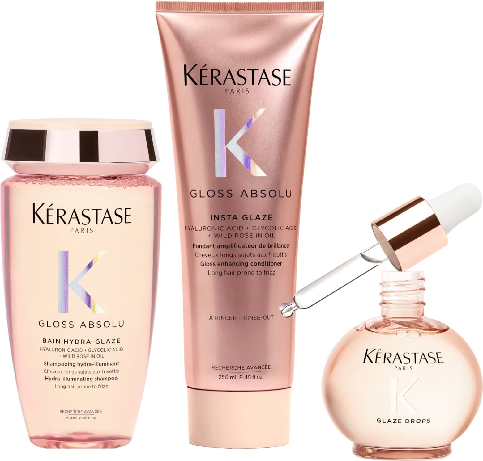Kérastase Gloss Absolu Shampoo, Conditoner and Oil Bundle