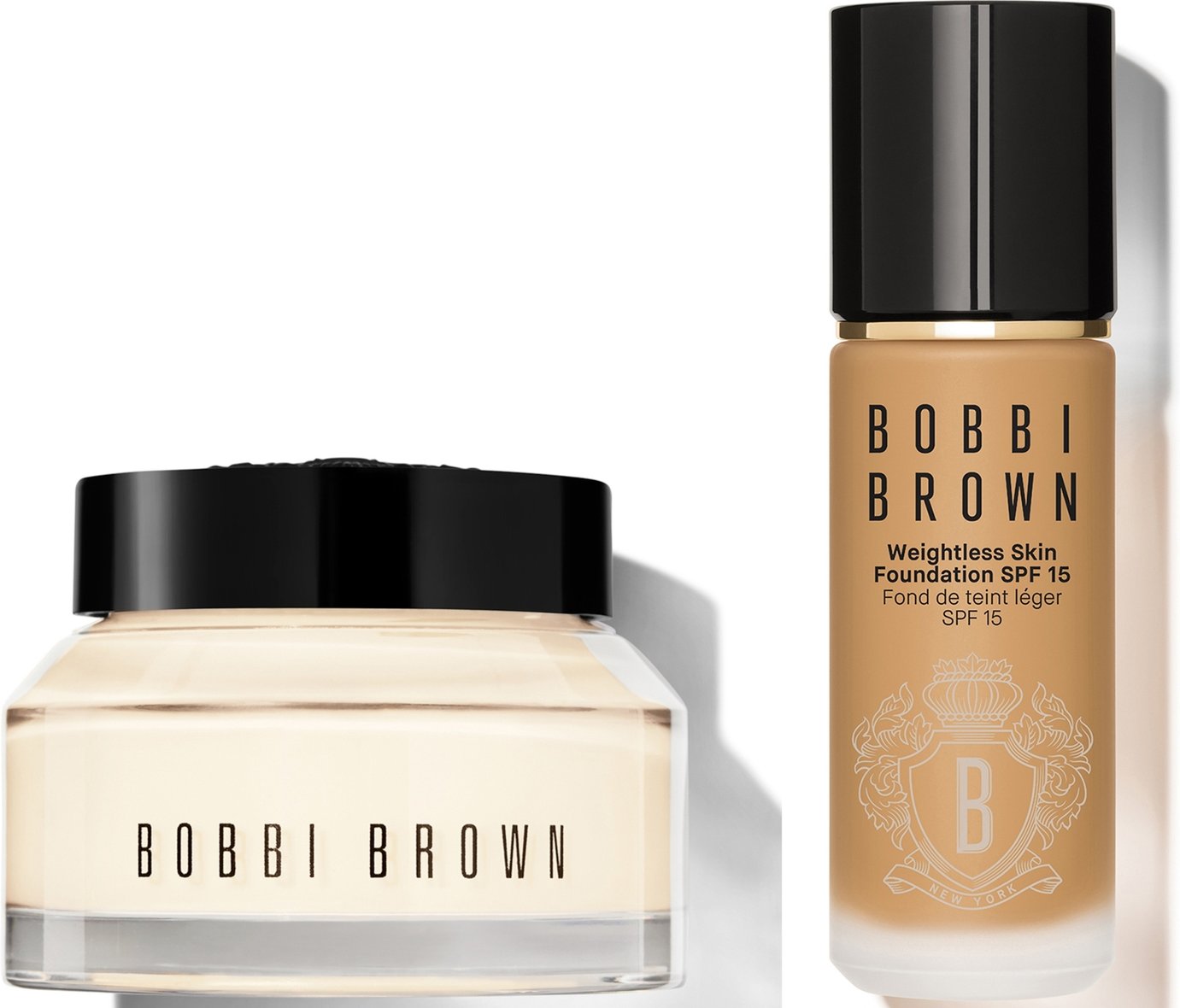 Bobbi Brown 24-hour Hydration Duo - Vitamin Enriched Face Base & Foundation Bundle (Various Shades) - Neutral Honey