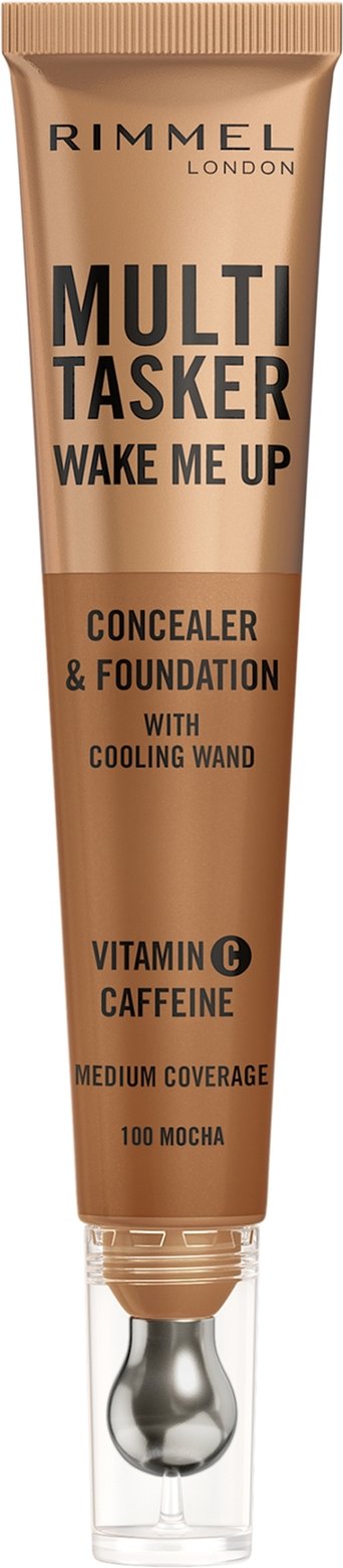 Rimmel Multi-Tasker Wake Me Up Foundation and Concealer 20ml (Various Shades) - 100 Mocha
