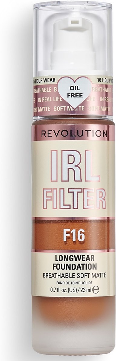 Makeup Revolution IRL Filter Longwear Foundation 23ml (Various Shades) - F16