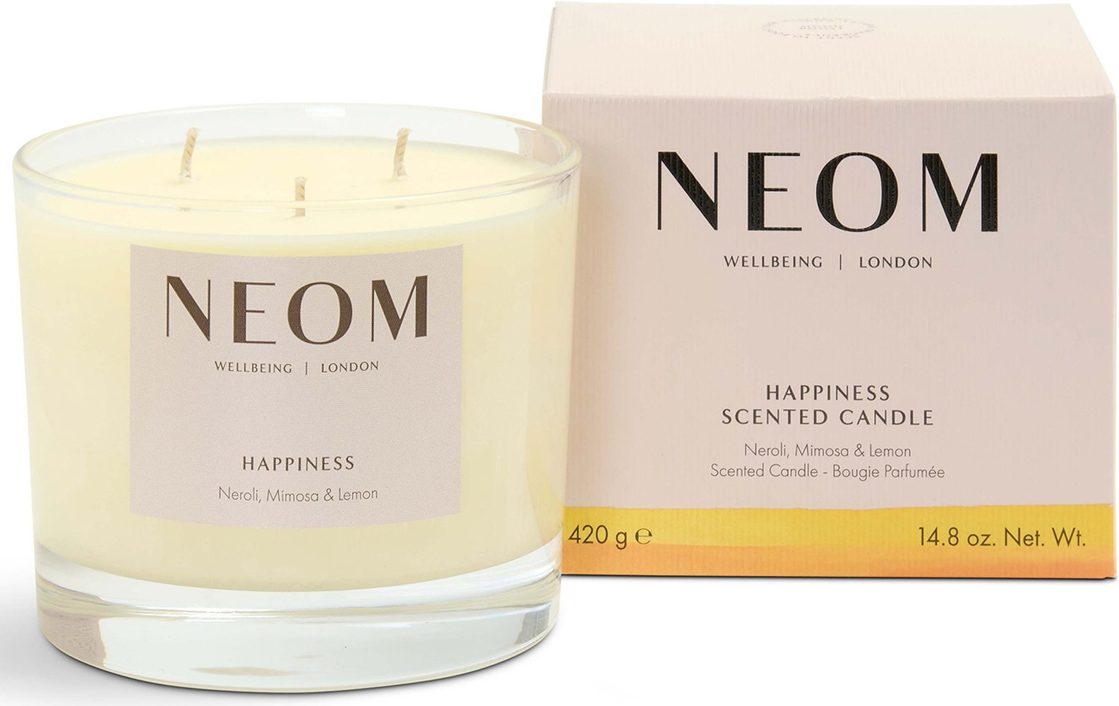 NEOM Happiness Scented 3 Wick Candle