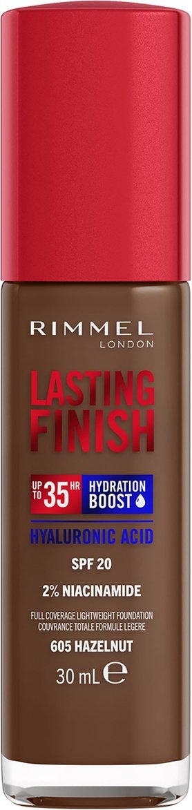 Rimmel Lasting Finish 35Hr Foundation 30ml (Various Shades) - 605 Hazelnut