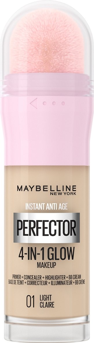 Maybelline Instant Anti Age Perfector 4-in-1 Glow Primer, Concealer, Highlighter, BB Cream 20ml (Various Shades) - Light