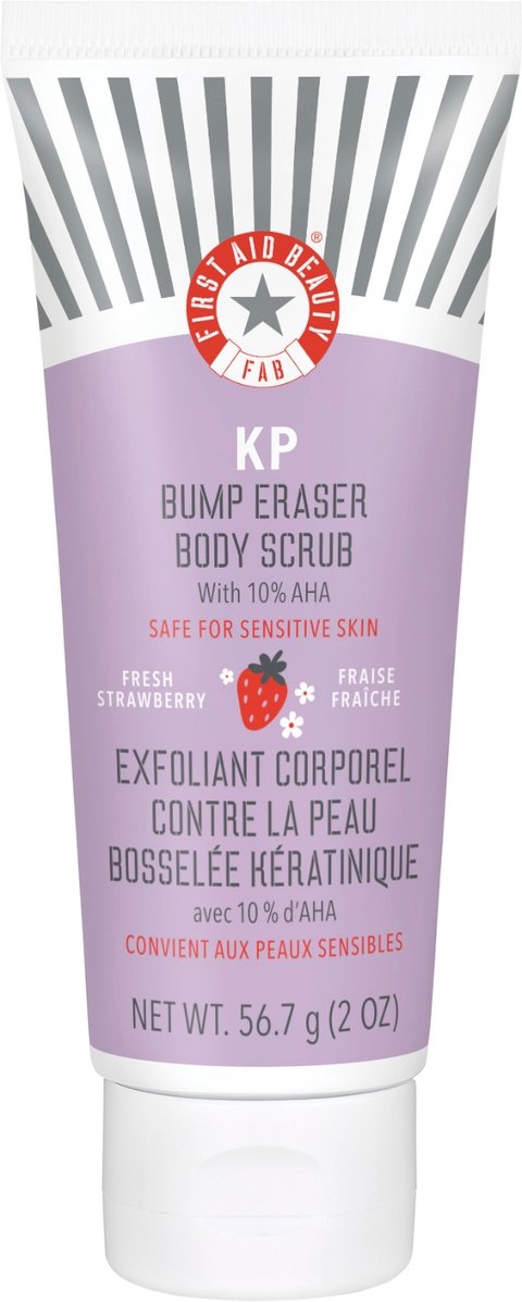 First Aid Beauty KP Bump Eraser Fresh Strawberry Body Scrub with 10% AHA 56.7g