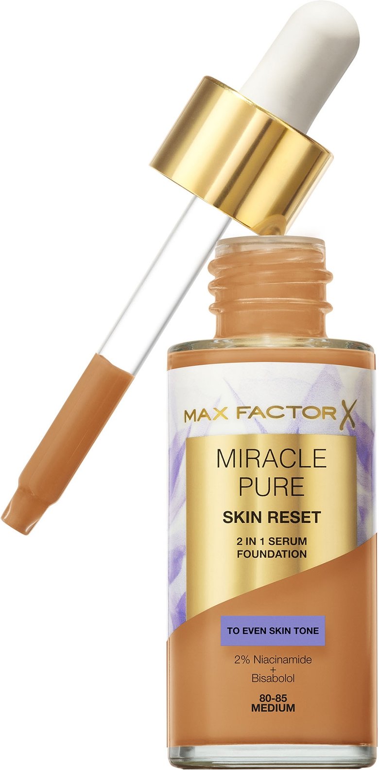 Max Factor Miracle Pure Skin Revival Serum Foundation 30ml (Various Shades) - 80-85 Medium