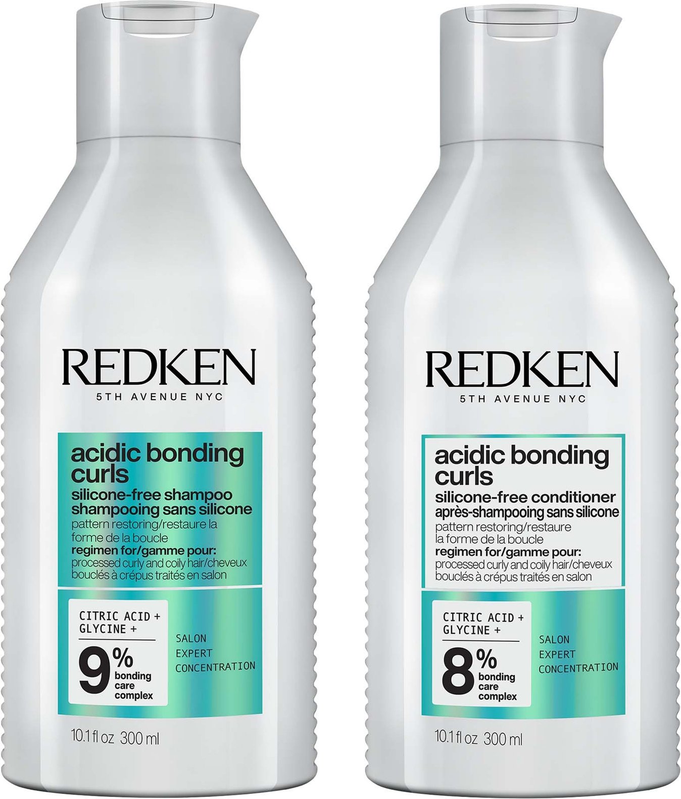 Redken Acidic Bonding Curls Silicone-Free Shampoo and Conditioner Bundle for Restoring Damaged Curly and Coily Hair