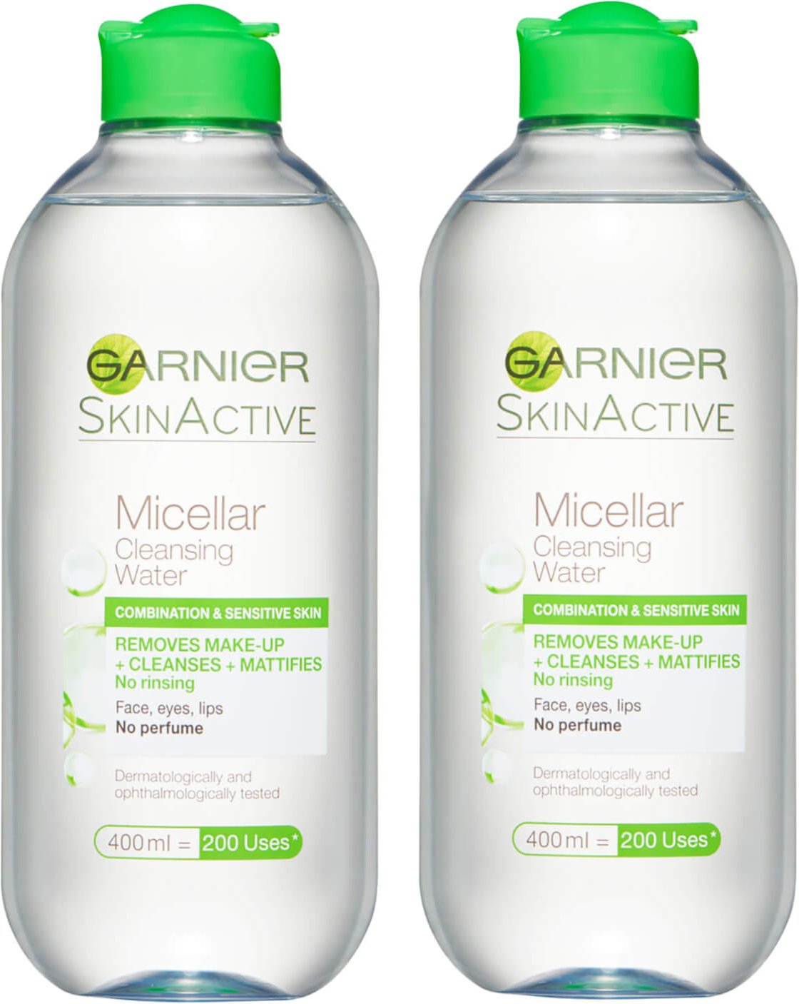 Garnier Micellar Water Facial Cleanser Combination Skin 400ml Duo Pack
