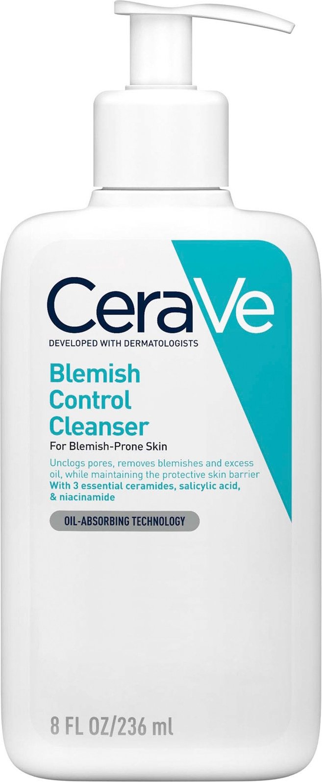 CeraVe Blemish Control Face Cleanser with 2% Salicylic Acid & Niacinamide for Blemish-Prone Skin 236ml