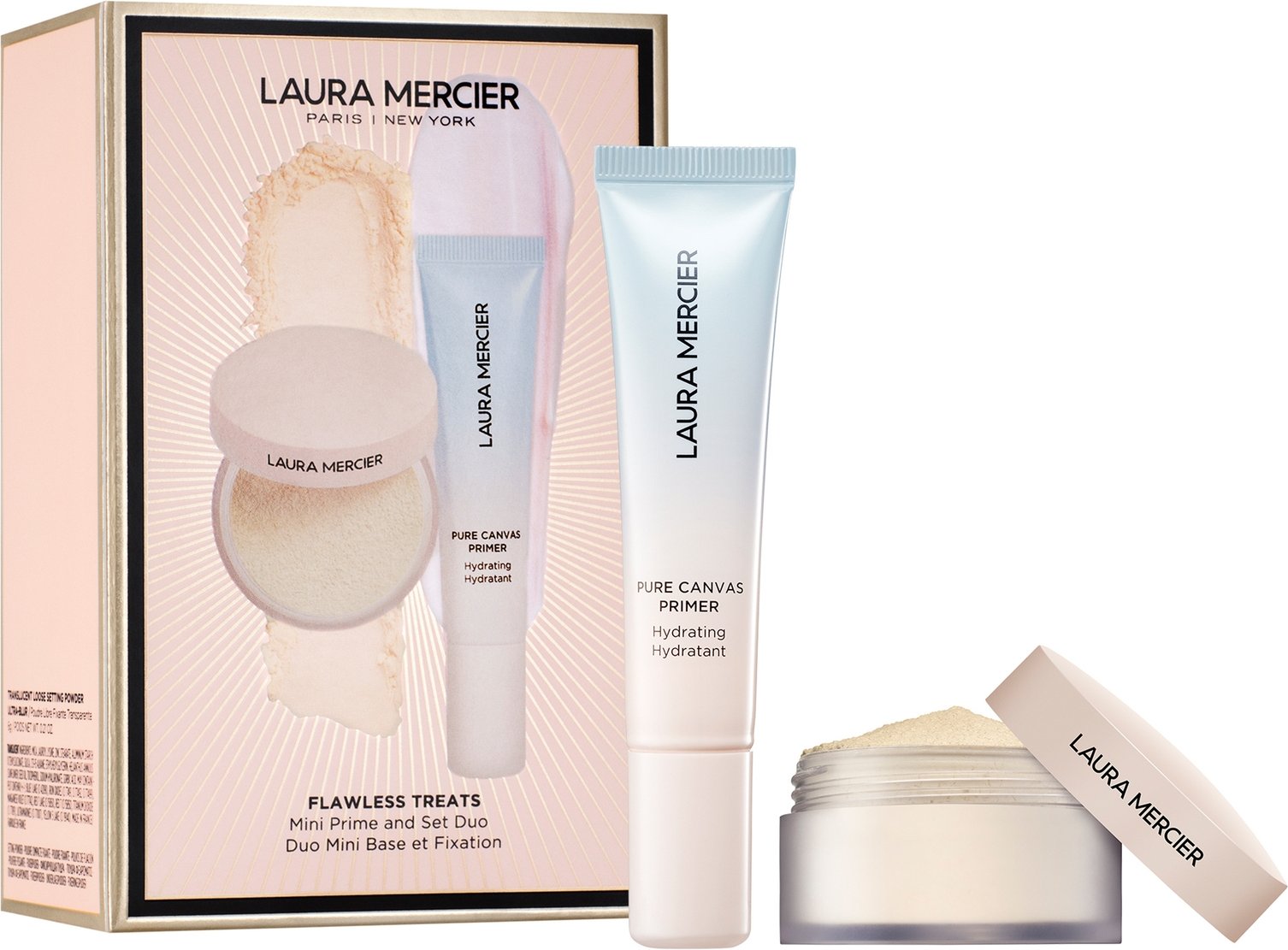 Laura Mercier -Flawless Treats Mini Prime + Set Duo - Mini Hydrating Primer + Mini Ultra Blur in Translucent