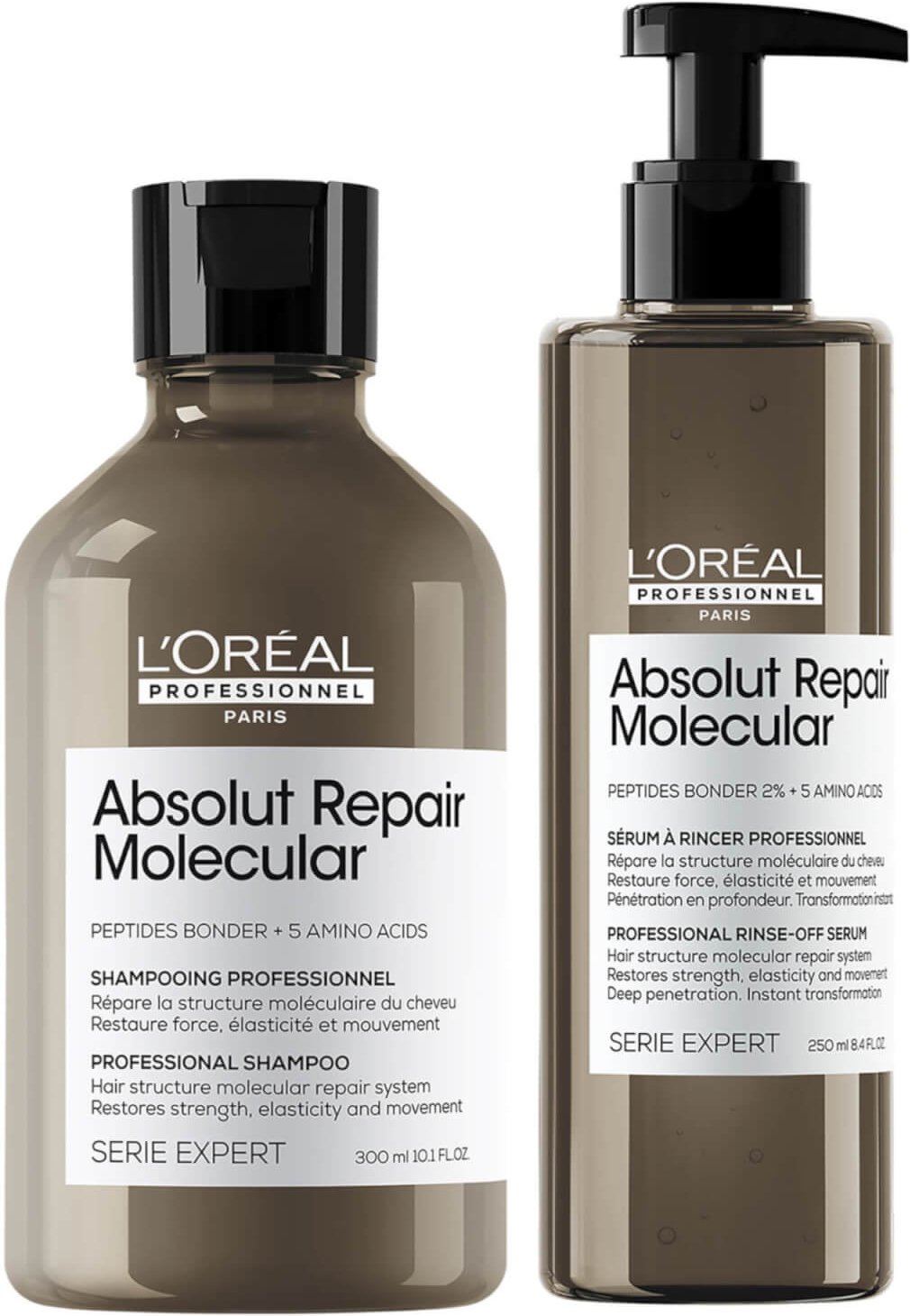 L'Oréal Professionnel Serie Expert Absolut Repair Molecular Shampoo and Rinse-off Serum Duo for Damaged Hair