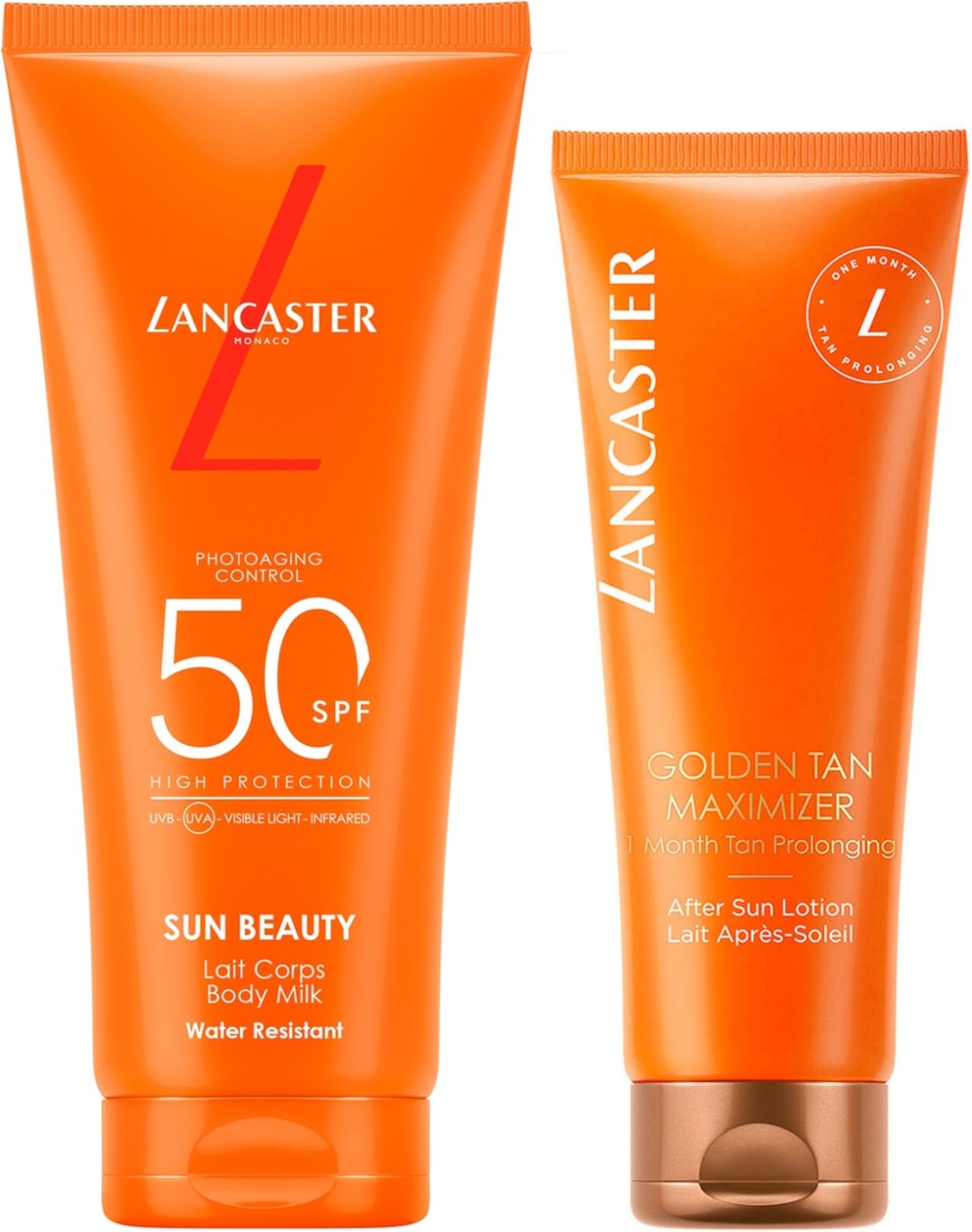 Lancaster Tan Maximiser & Beauty Body Milk SPF50 Duo Bundle