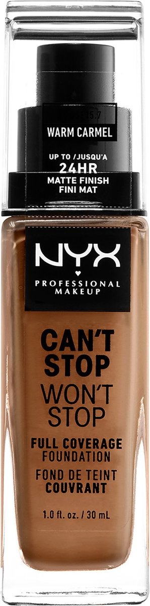 NYX Professional Makeup Can't Stop Won't Stop 24 Hour Foundation (verschiedene Farbtöne) - Warm Carmel