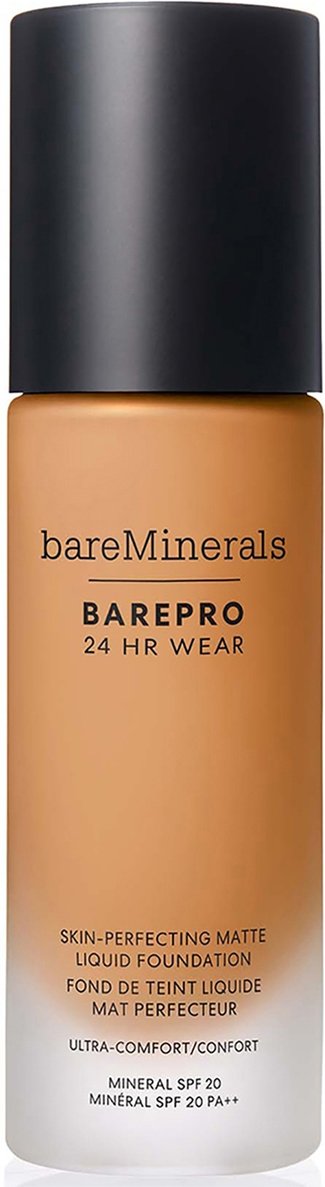 bareMinerals Barepro 24Hr Matte Comfort Liquid Foundation Mineral Spf20 30ml (various shades) - Med. Deep 40 Warm