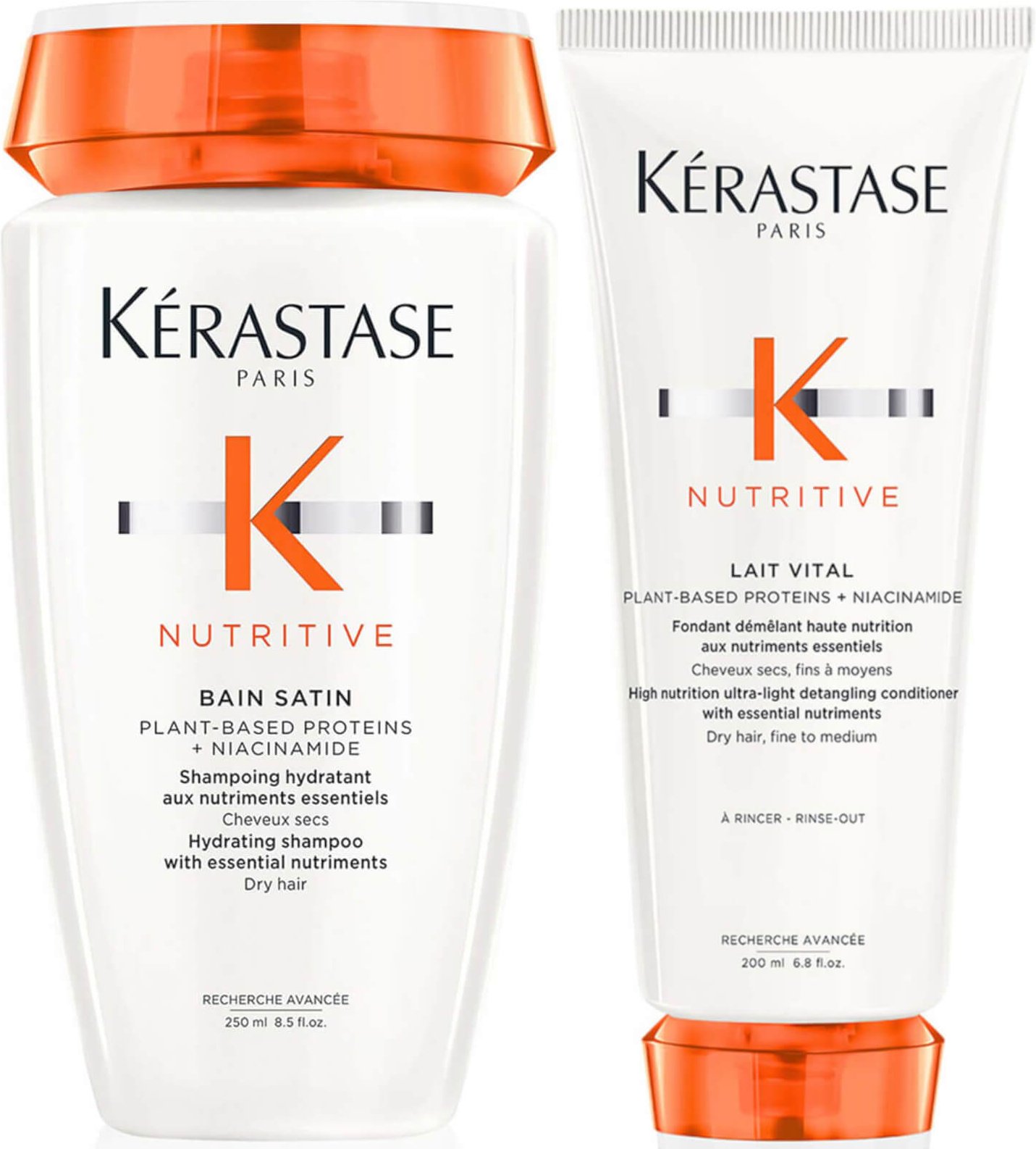 Kérastase Nutritive Nourish and Hydrate Shampoo and Conditioner Duo for Fine-Medium Dry Hair