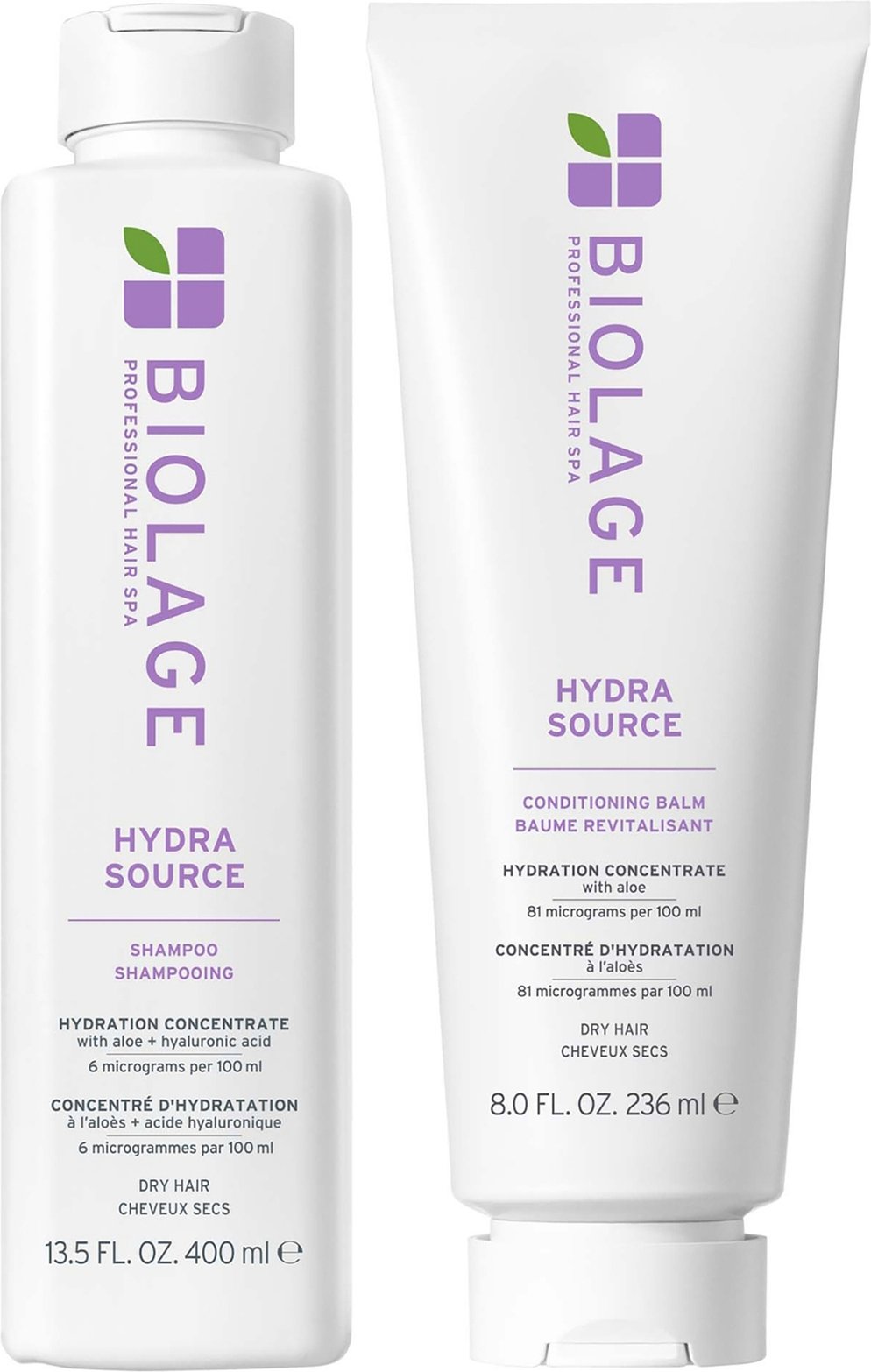 Biolage Hydra Source Shampoo 400ml and Conditioner 236ml Duo