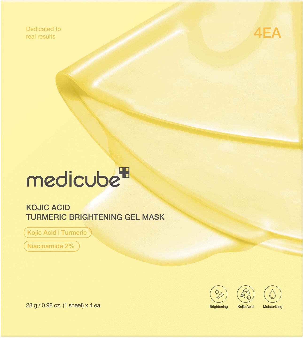 Medicube Kojic Acid Turmeric Brightening Gel Mask(28g*4Pcs)