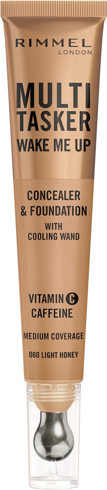 Rimmel Multi-Tasker Wake Me Up Foundation and Concealer 20ml (Various Shades) - 060 Light Honey