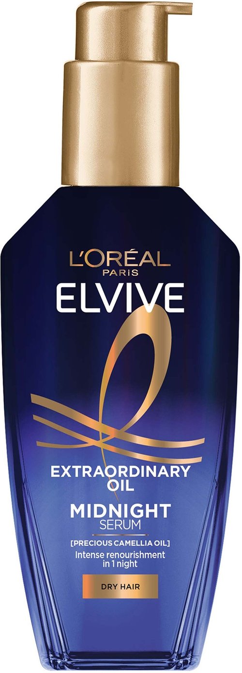 L'Oréal Paris Elvive Extraordinary Oil Midnight Renourishing Hair Treatment Serum for Dry Hair 100ml