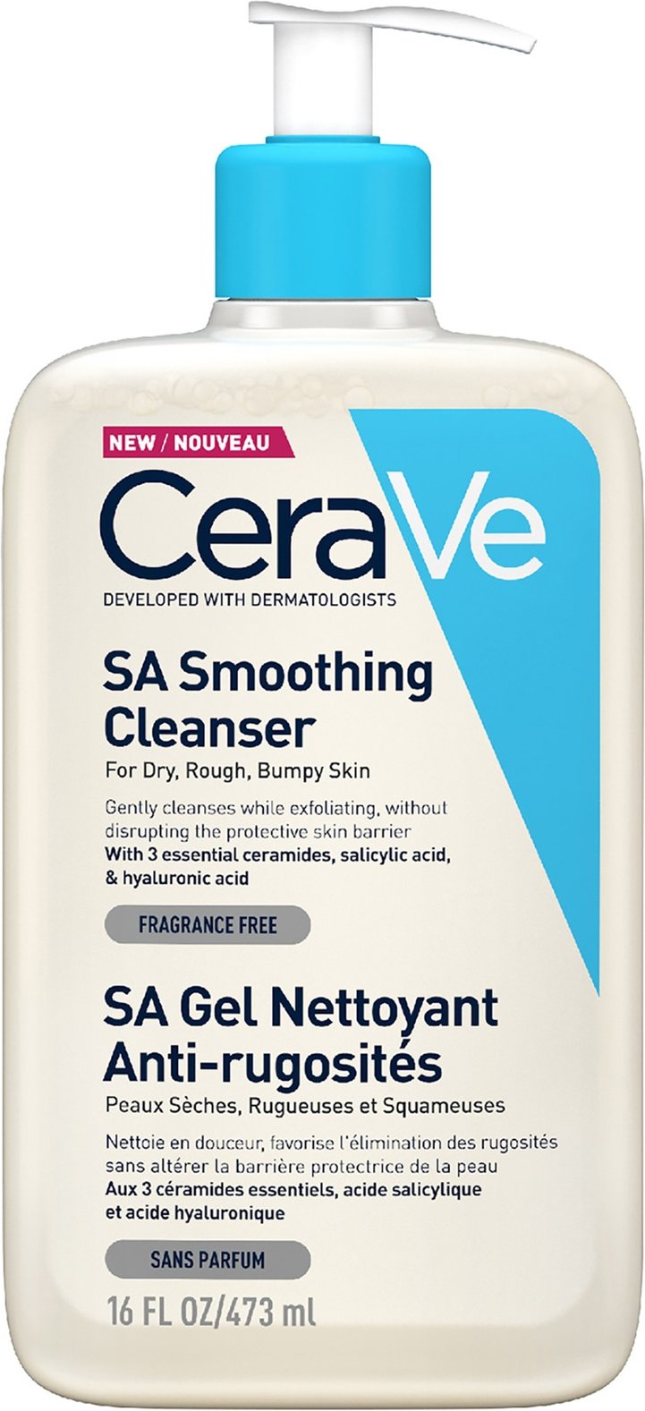 CeraVe SA Smoothing Cleanser with Salicylic Acid for Dry, Rough & Bumpy Skin 473ml