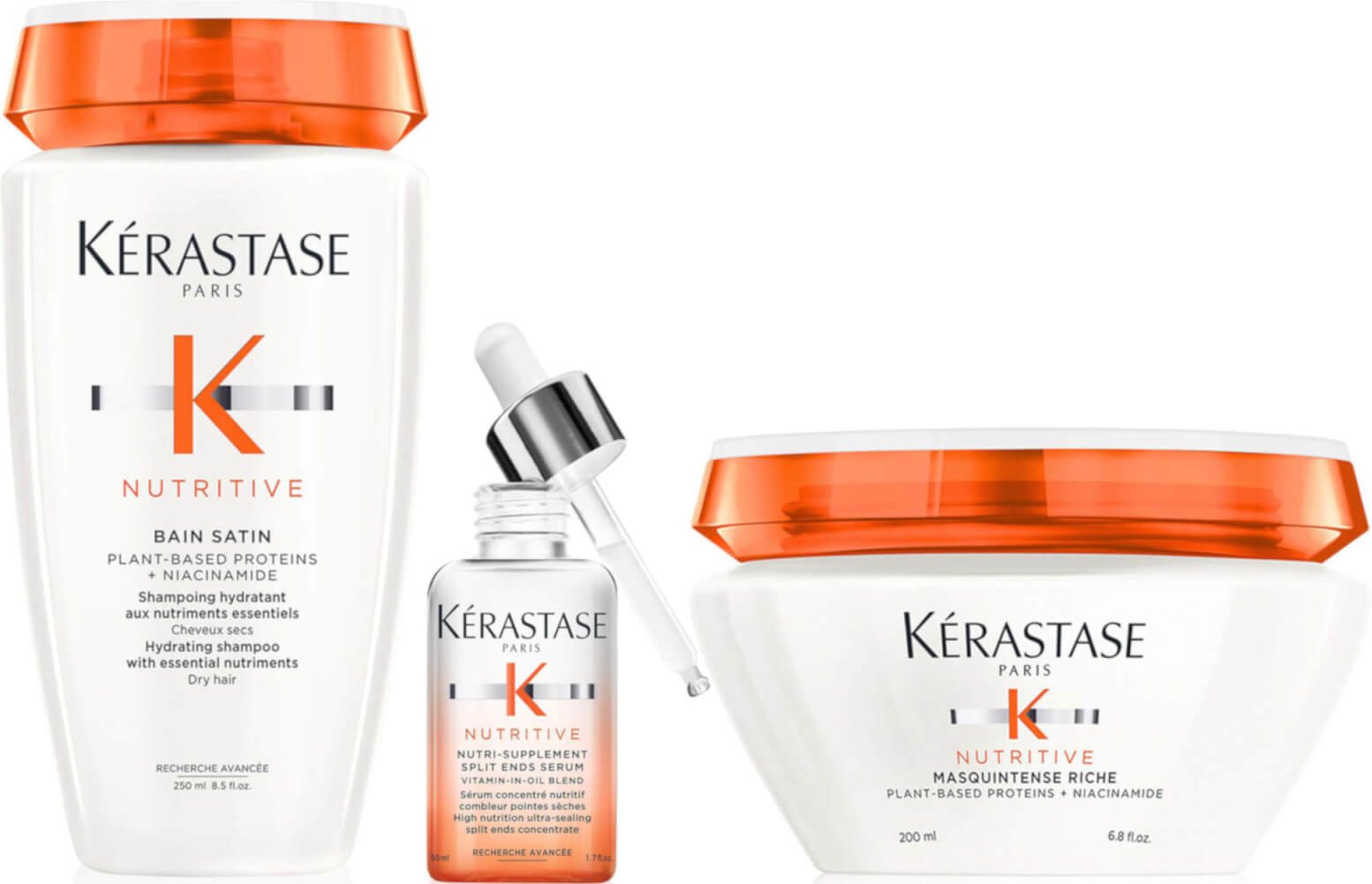 Thumbnail - Kérastase Nutritive Root To Tip Hydrating Heroes Nourish and Smooth Bundle for Medium-Thick Very Dry Hair
