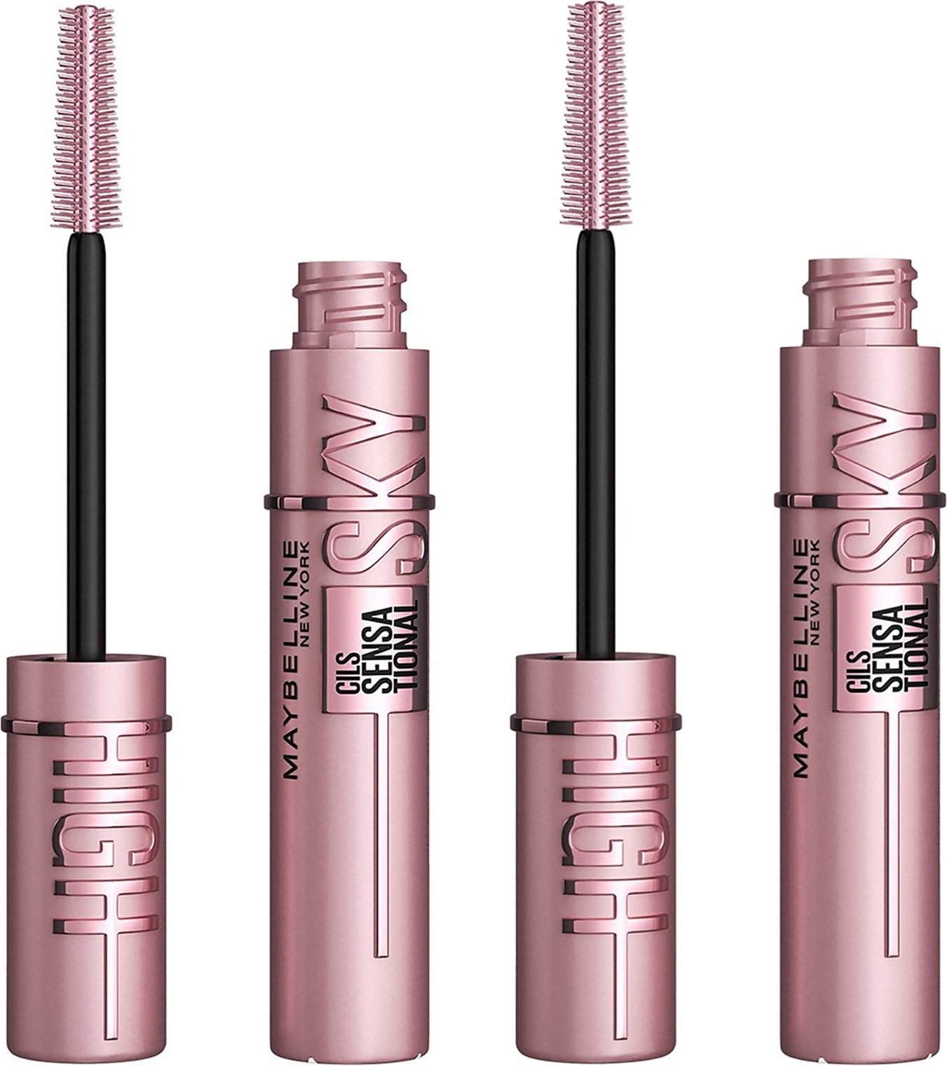 Maybelline Lash Sensational Sky High Mascara Bundle (Various Shades) - Black Duo