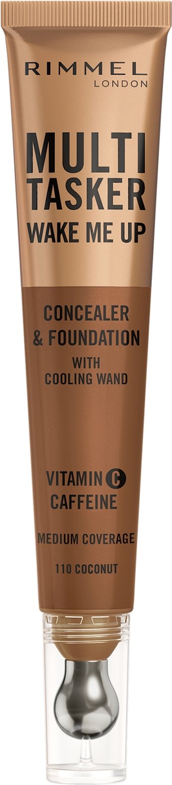 Rimmel Multi-Tasker Wake Me Up Foundation and Concealer 20ml (Various Shades) - 110 Warm Coconut