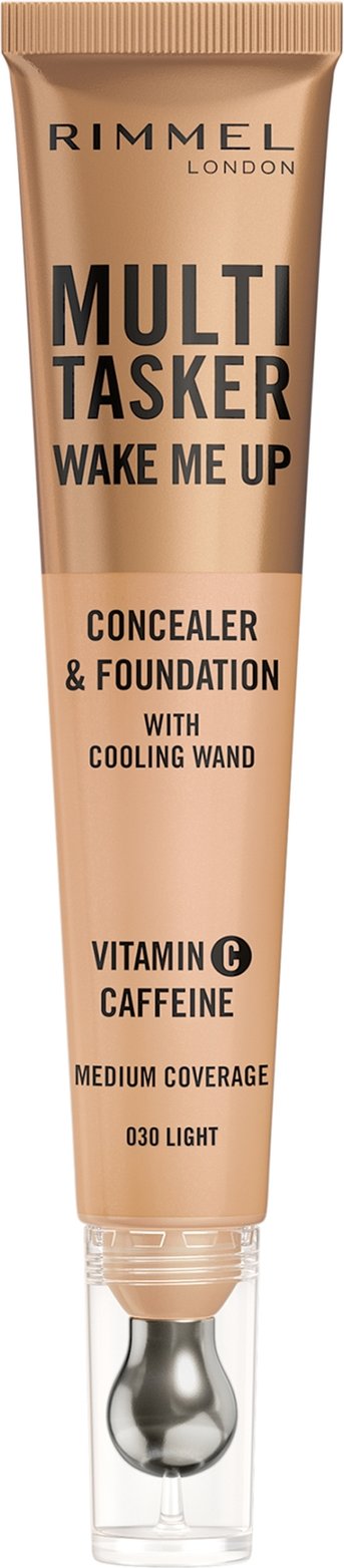 Thumbnail - Rimmel Multi-Tasker Wake Me Up Foundation and Concealer 20ml (Various Shades) - 030 Light