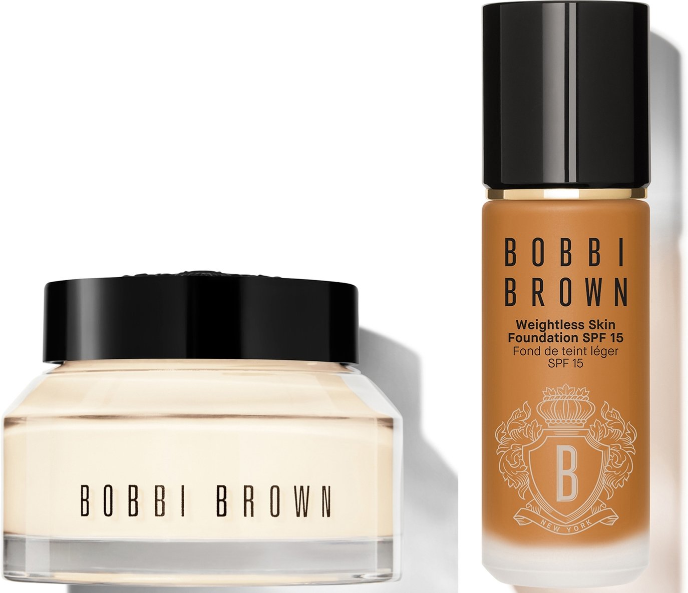 Bobbi Brown 24-hour Hydration Duo - Vitamin Enriched Face Base & Foundation Bundle (Various Shades) - Neutral Golden