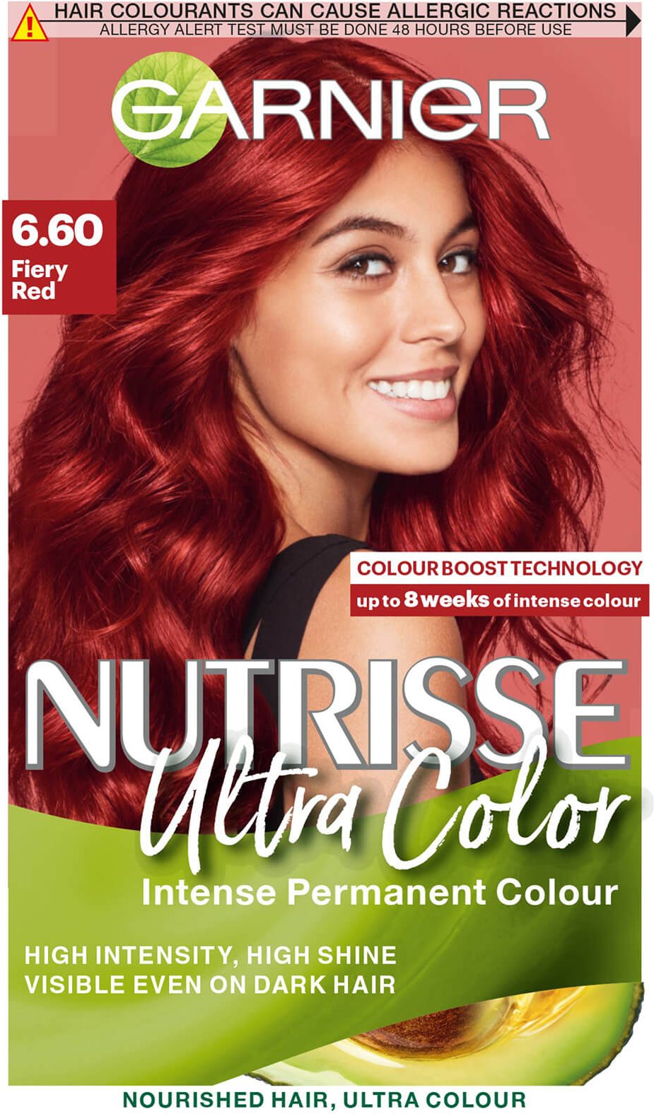 Garnier Nutrisse Permanent Hair Dye (Various Shades) - 6.60 Ultra Fiery Red