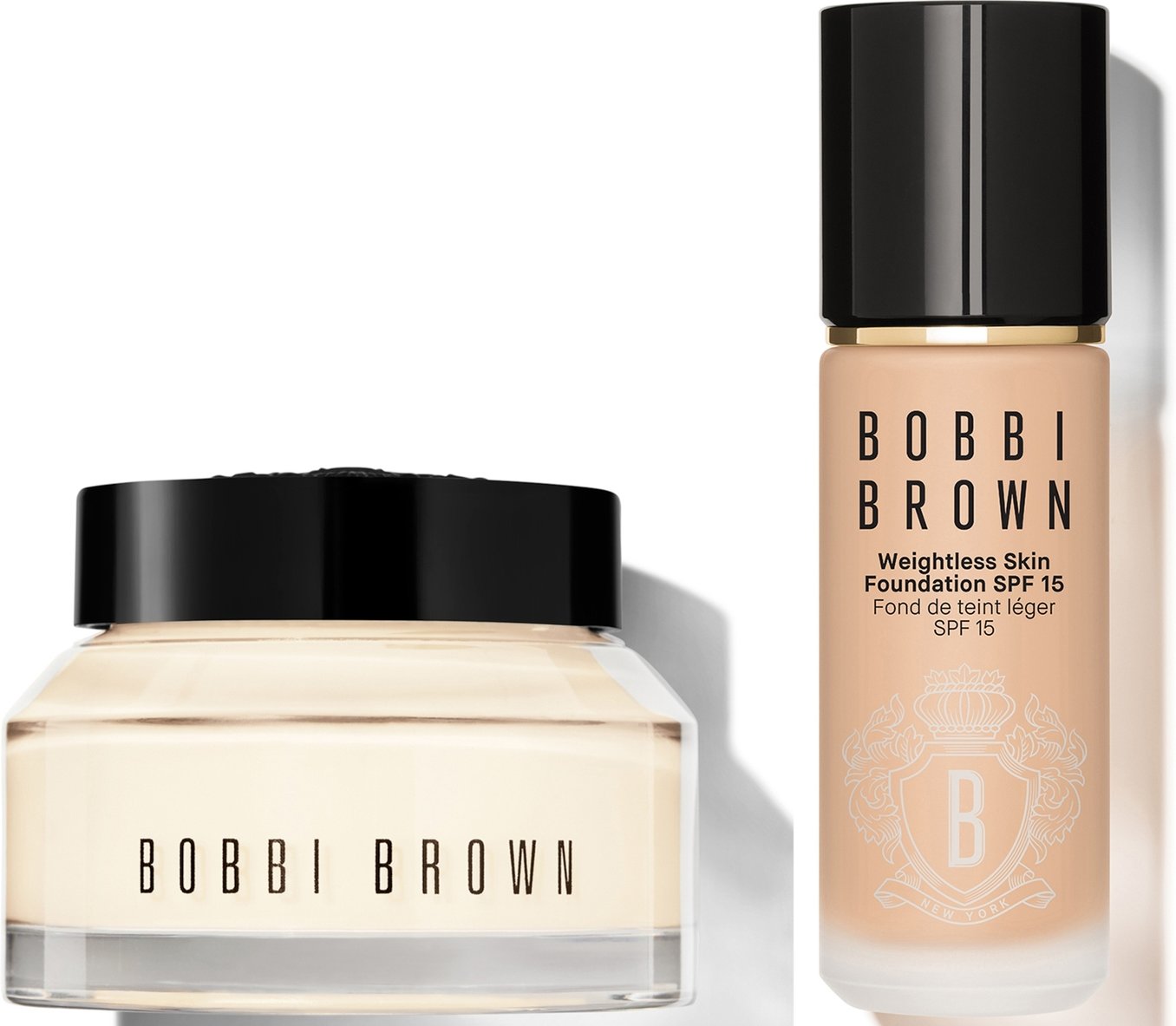 Bobbi Brown 24-hour Hydration Duo - Vitamin Enriched Face Base & Foundation Bundle (Various Shades) - Warm Beige