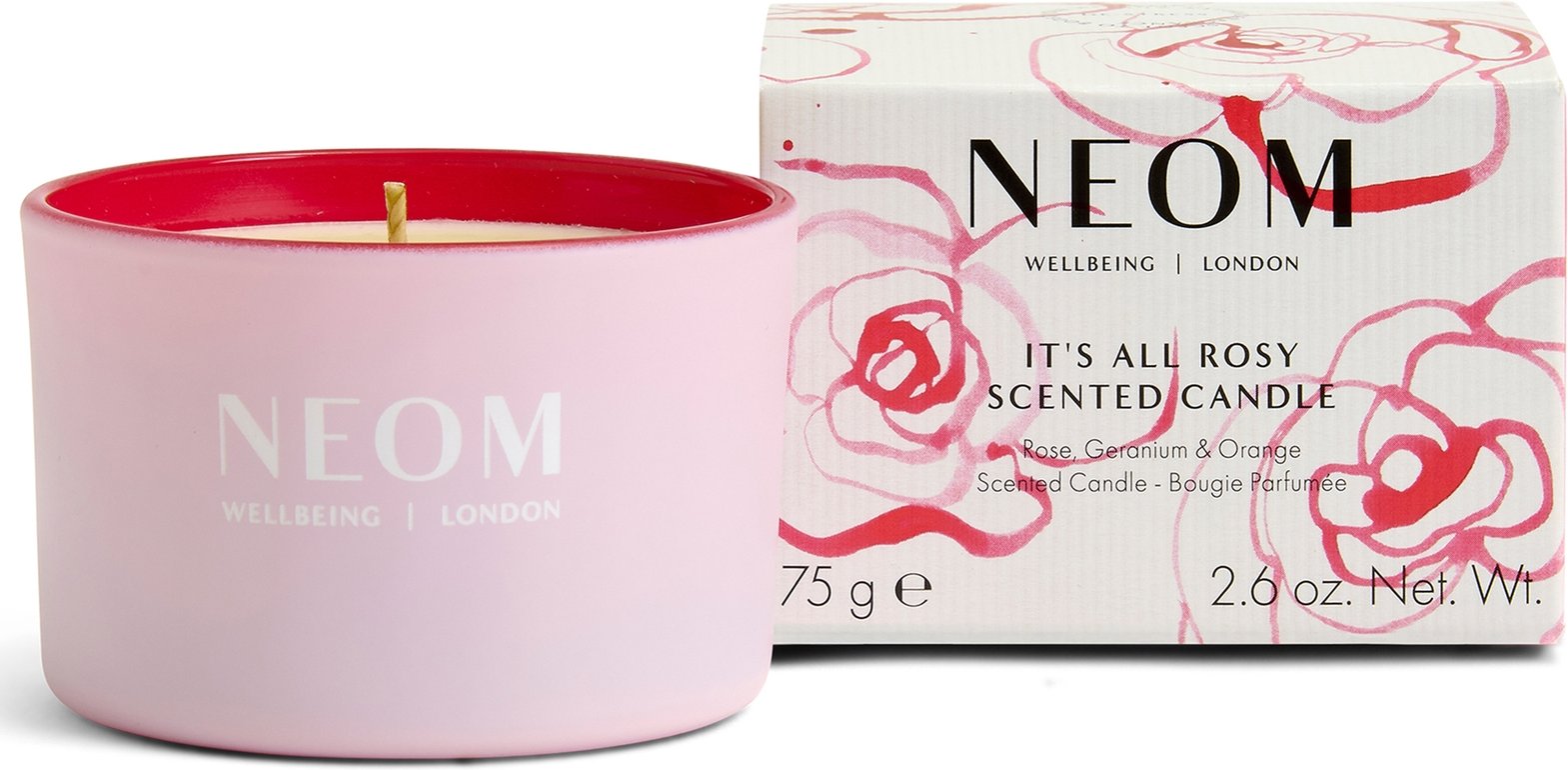 NEOM It’s All Rosy Travel Candle 75gne