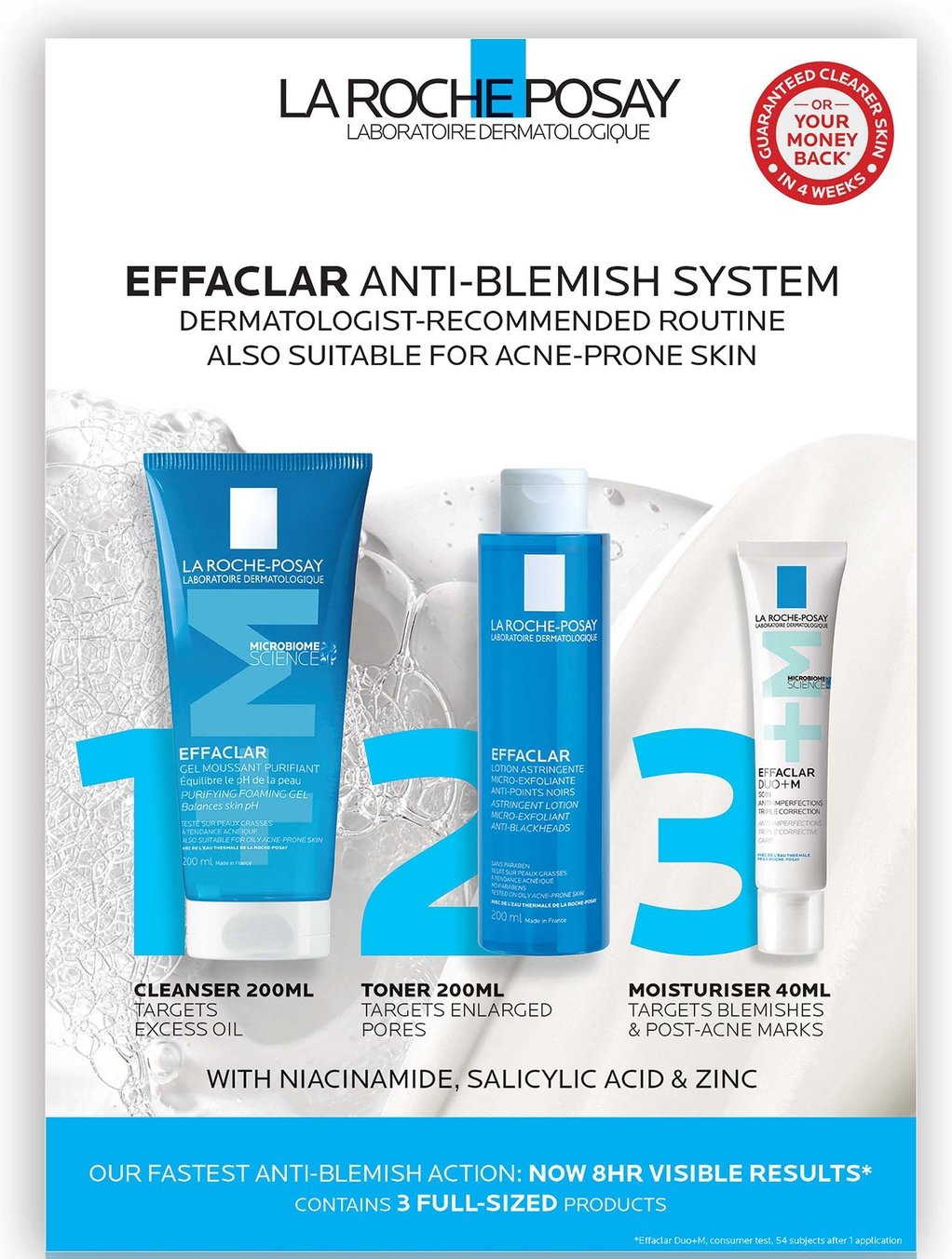 La Roche-Posay Effaclar 3-Step Anti Blemish System 440ml