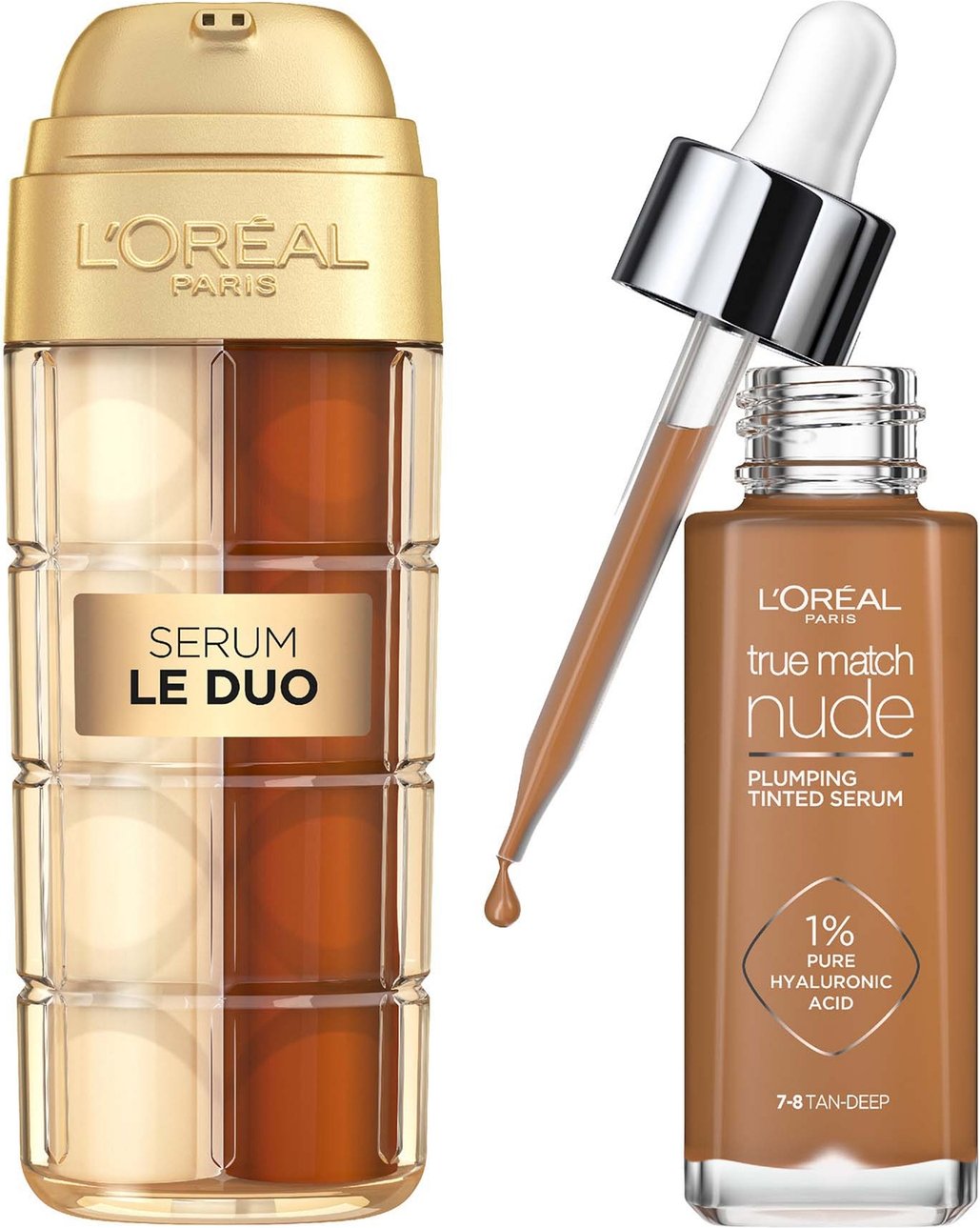 L'Oréal Paris Age Perfect Serum Le Duo 30ml & True Match Tinted Serum 30ml Bundle (Various Shades) - 7-8 Tan Deep