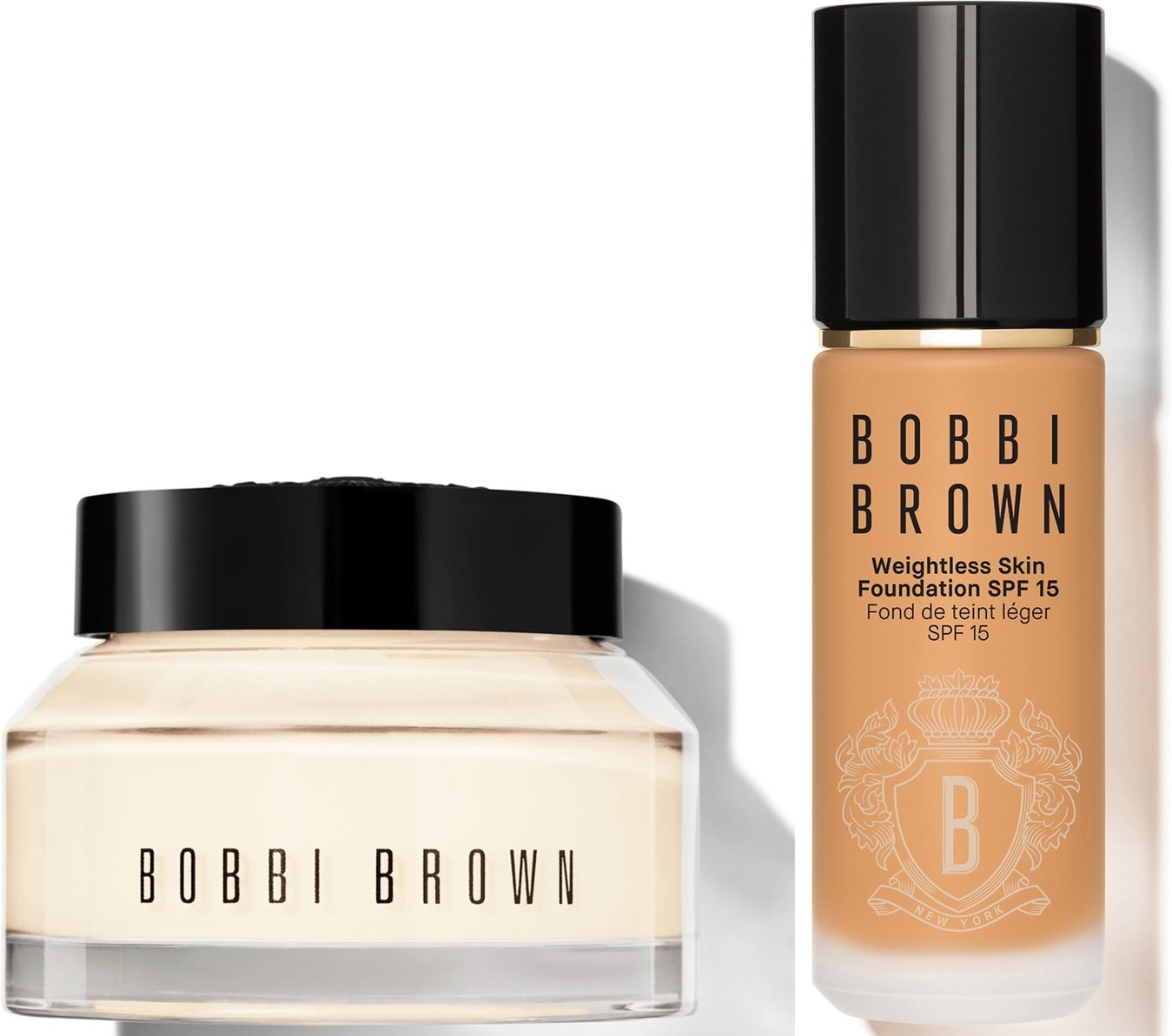 Bobbi Brown 24-hour Hydration Duo - Vitamin Enriched Face Base & Foundation Bundle (Various Shades) - Honey
