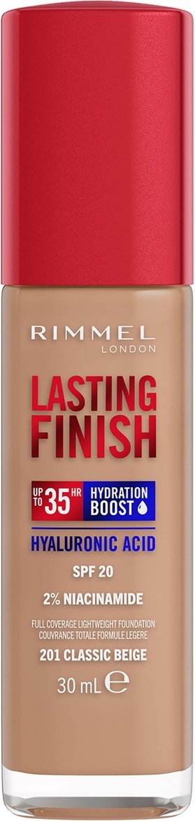 Rimmel Lasting Finish 35Hr Foundation 30ml (Various Shades) - 201 Classic Beige