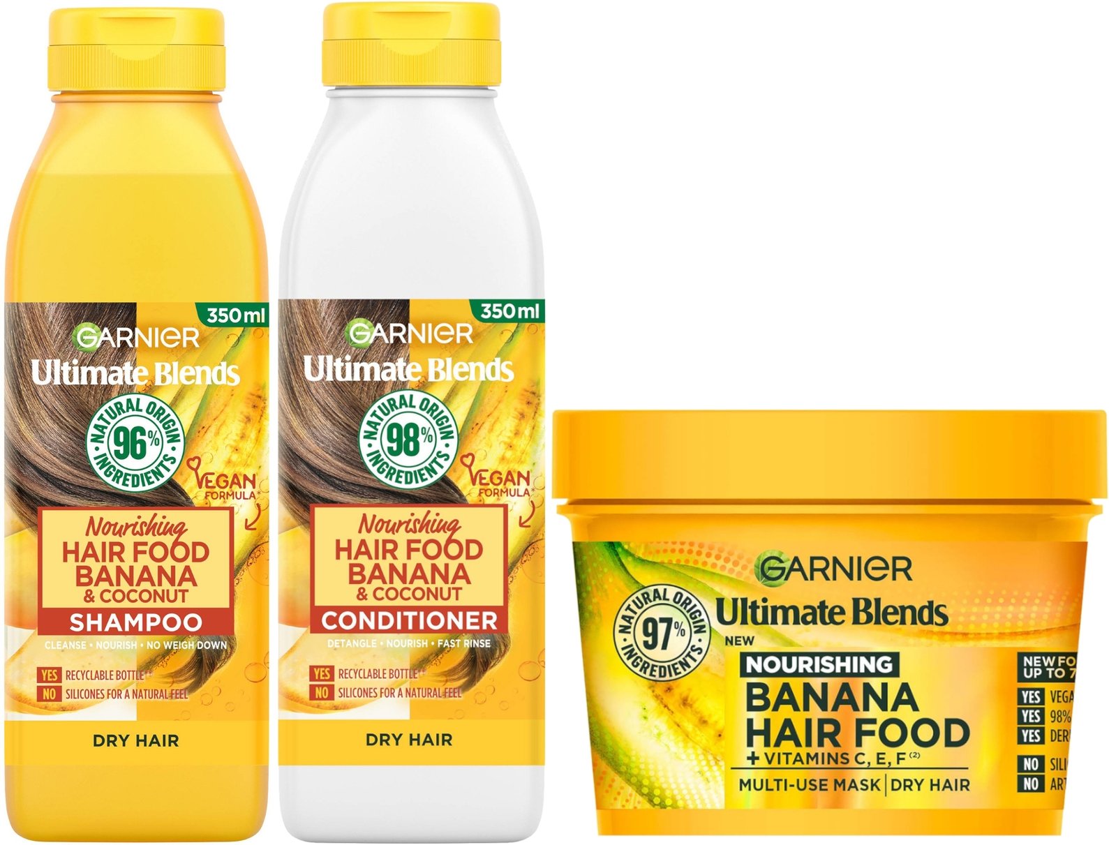 Garnier Ultimate Blends Nourishing Hair Food Banana Routine