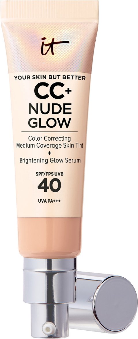 IT Cosmetics CC+ and Nude Glow Lightweight Foundation and Glow Serum with SPF40 32ml (Various Shades) - Neutral Medium