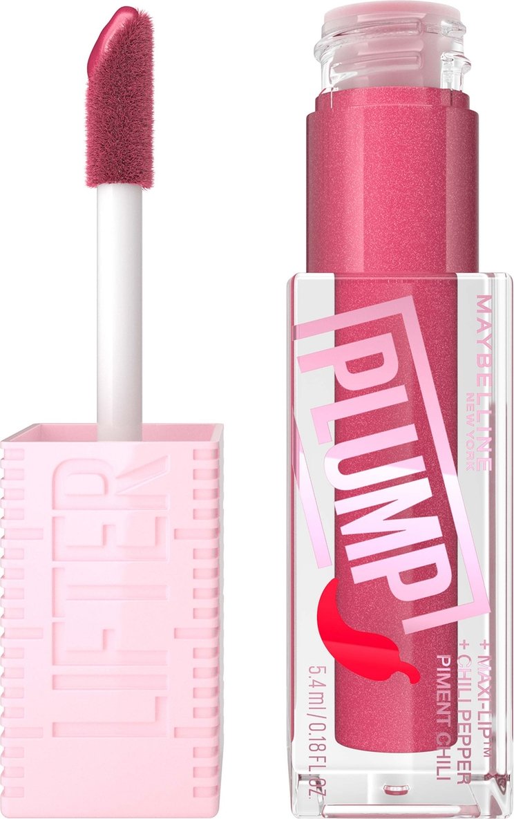 Maybelline Lifter Gloss Plumping Lip Gloss Lasting Hydration Formula With Hyaluronic Acid and Chilli Pepper (Various Sha...