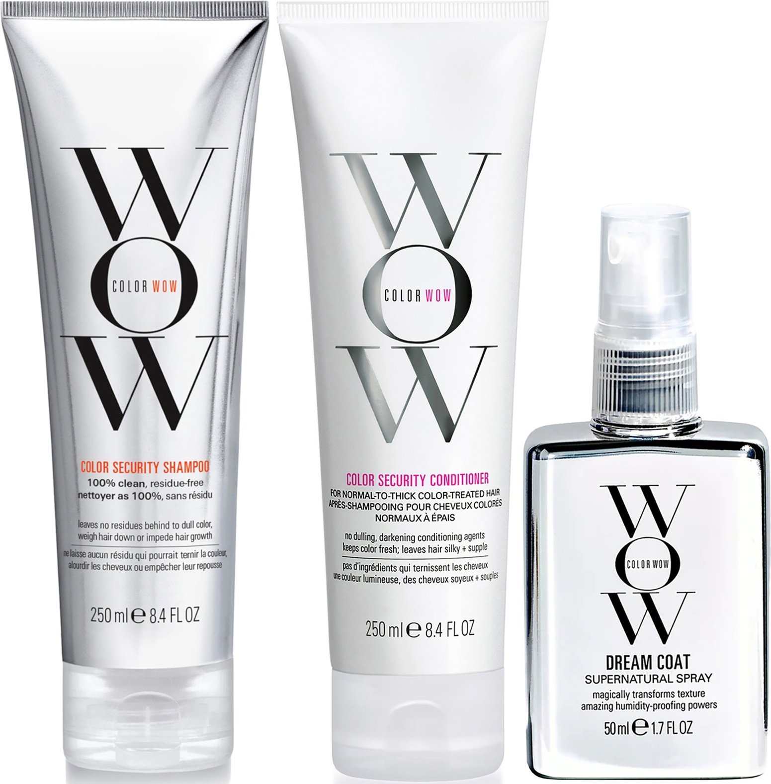 Color Wow Dream Clean Normal to Thick and Travel Dream Coat Supernatural Spray Trio